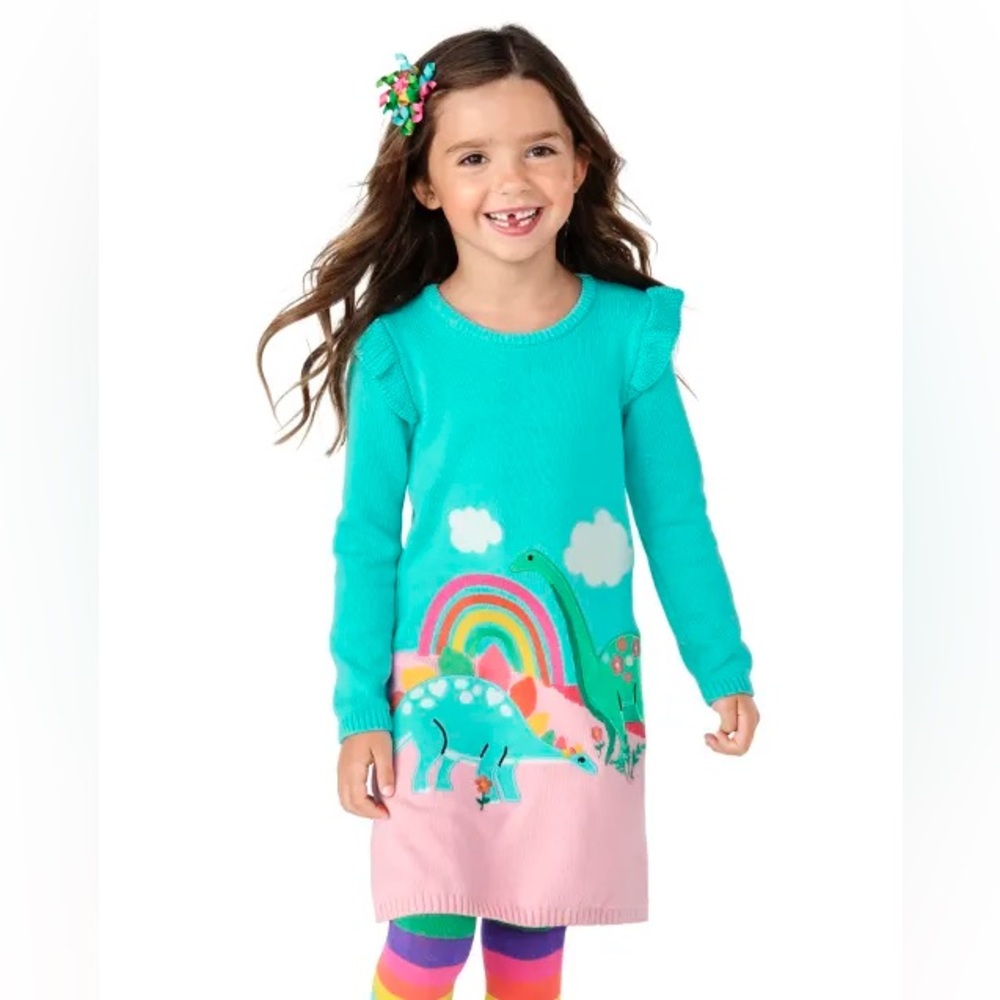 Gymboree dinosaur size 7 dress long sleeved NWT
